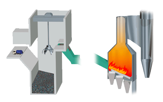 Waste disposal facility illustration