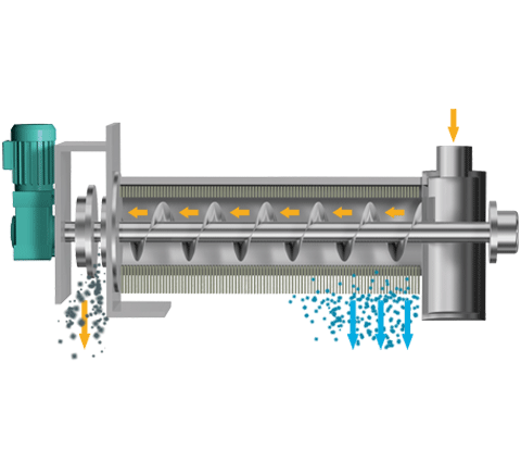 Dehydrator/sludge conveyance Illustration