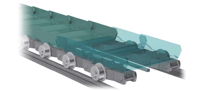 CANE BAGASSE CARRIER CHAIN with OUTBOARD ROLLER pic.