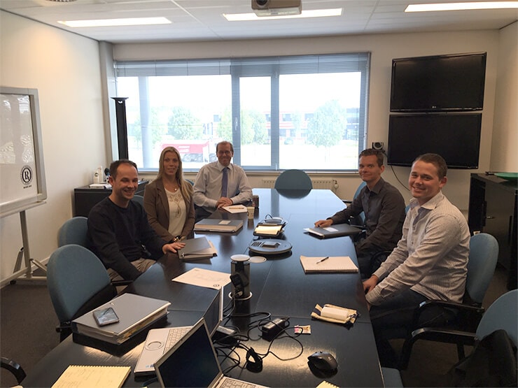 Internal control meeting at an overseas subsidiary